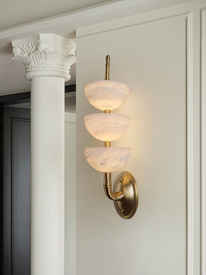 Trio Alabaster Globe LED Wall Light