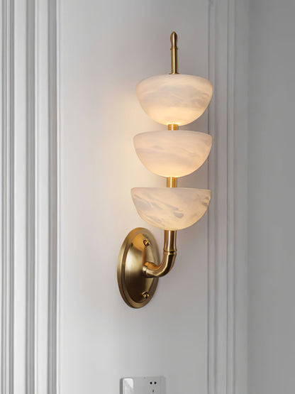 Trio Alabaster Globe LED Wall Light