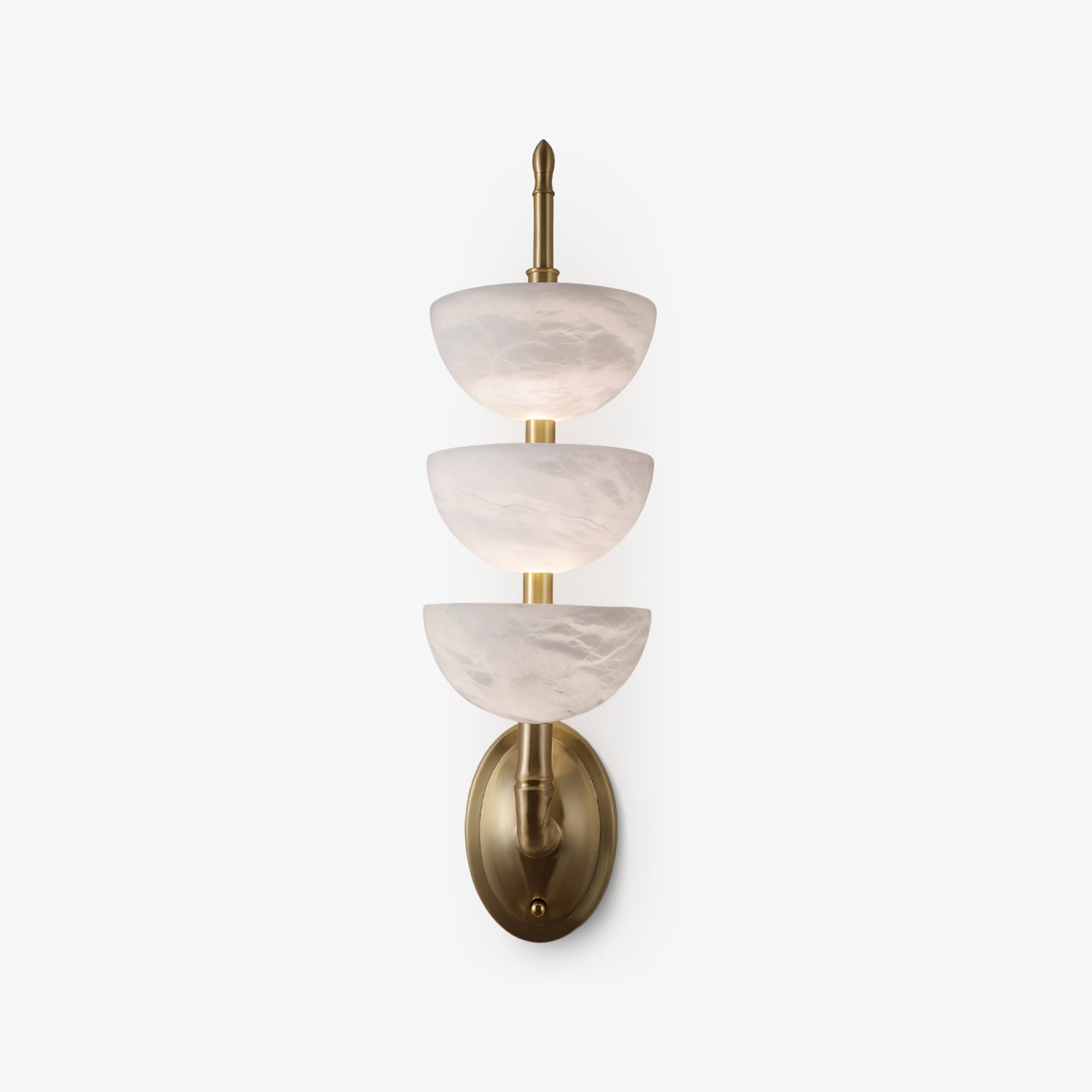 Trio Alabaster Globe LED Wall Light