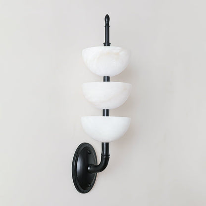 Trio Alabaster Globe LED Wall Light