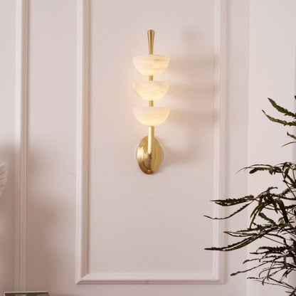 Trio Alabaster Globe LED Wall Light