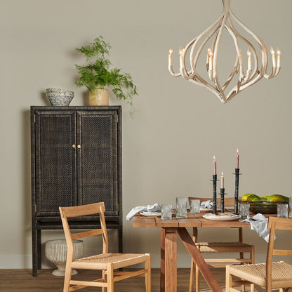 Ulla Sculptural Gesso Chandelier / White Gesso