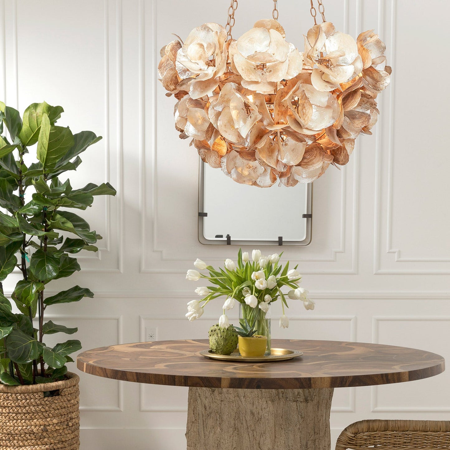 Venus Textured Statement Chandelier / Frost