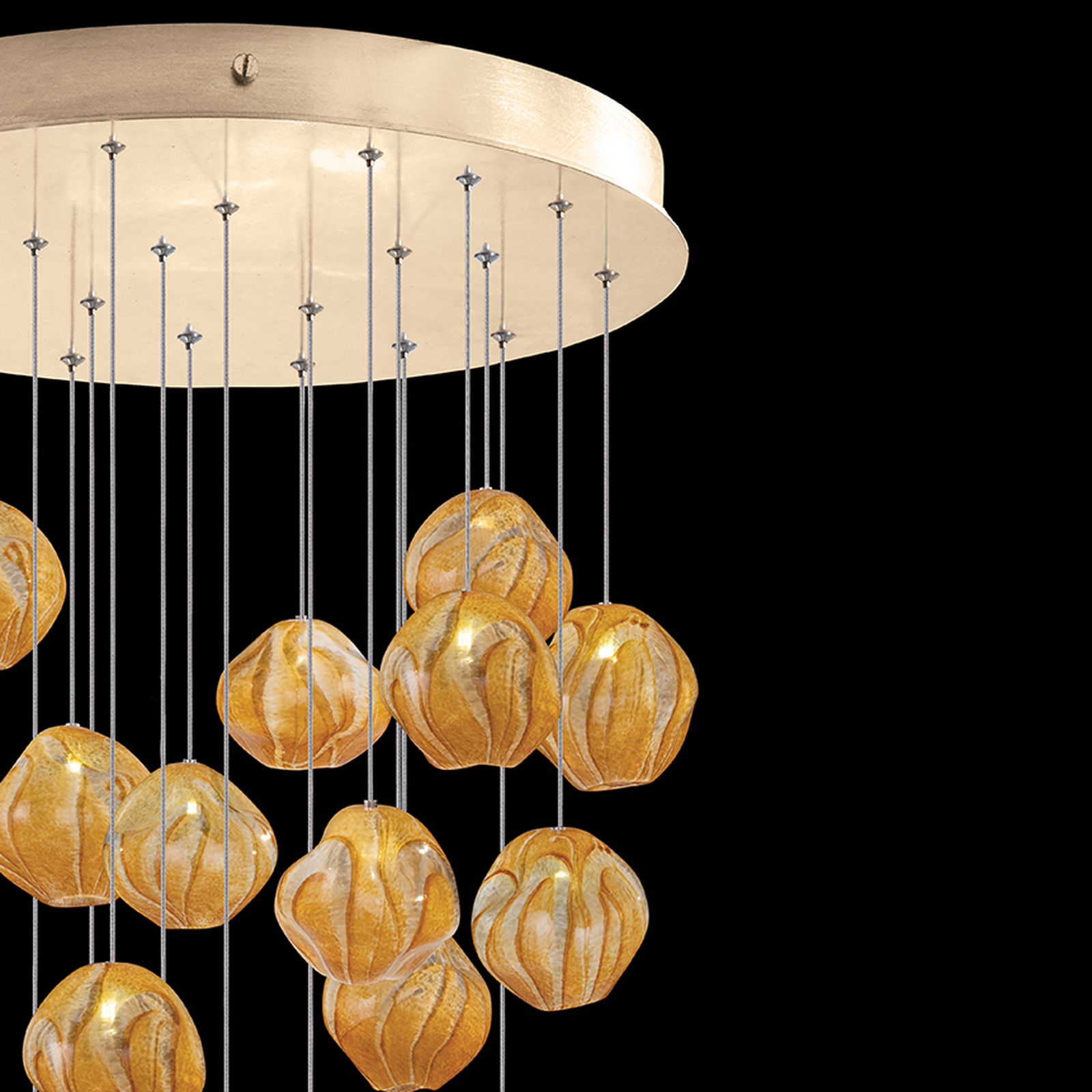 Vesta Handblown Glass Cluster Pendant