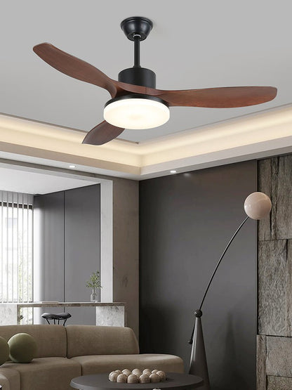 Walnut Timber Blade Remote Ceiling Fan