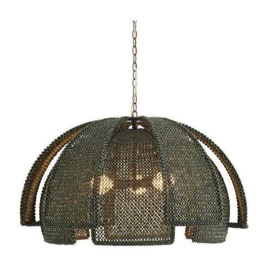 Woven Rattan Layered Pendant Light / Default Title