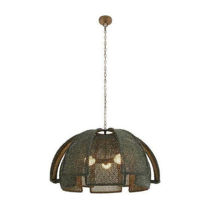 Woven Rattan Layered Pendant Light