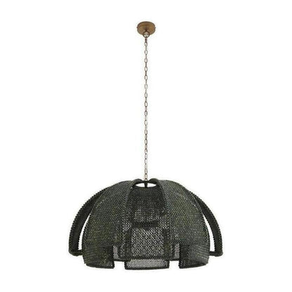 Woven Rattan Layered Pendant Light