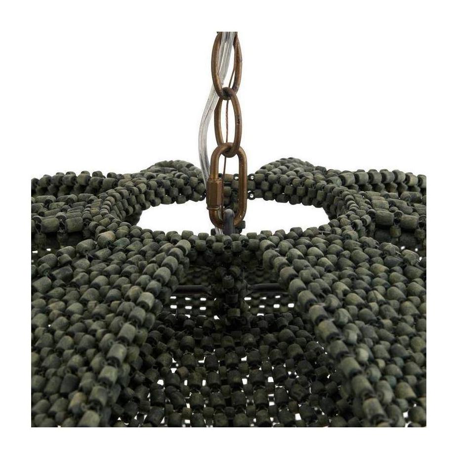 Woven Rattan Layered Pendant Light