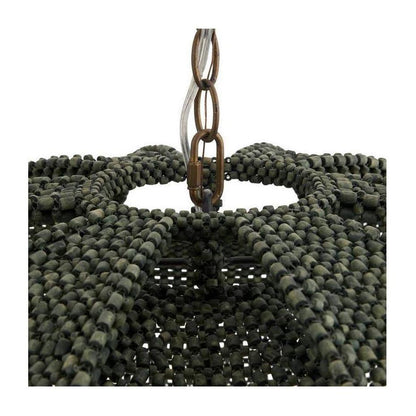 Woven Rattan Layered Pendant Light