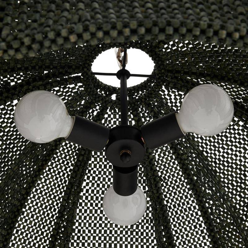 Woven Rattan Layered Pendant Light